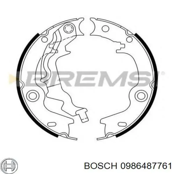 Купити 0986487761 Bosch Гальмівні колодки гальма стоянки