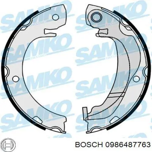 Колодки стоянкового гальма Bosch 0986487763