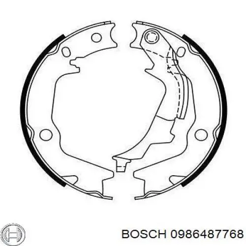 0986487768 Bosch колодки ручника/стоянкового гальма