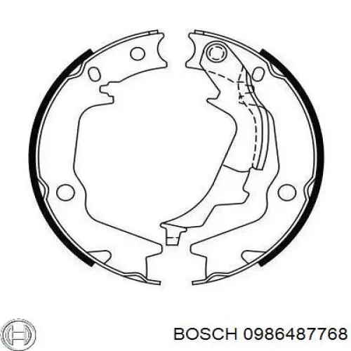 Колодки ручника 0986487768 Bosch