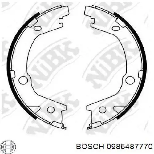 Колодки гальмові задні, барабанні 0986487770 Bosch