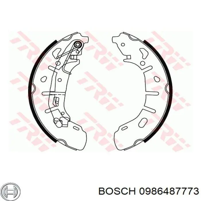 0986487773 Bosch колодки гальмові задні, барабанні