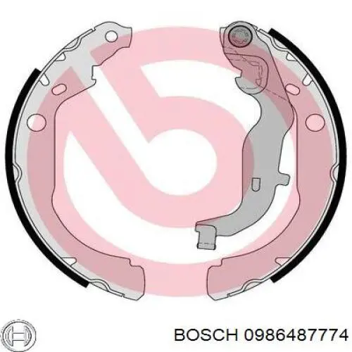 Купити 0986487774 Bosch Колодки гальмові задні, барабанні