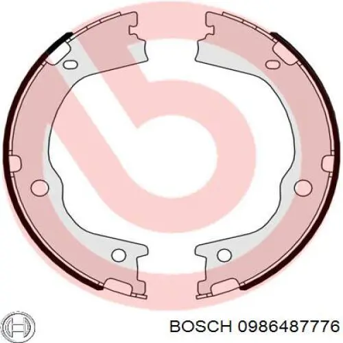 Колодки ручника 0986487776 Bosch