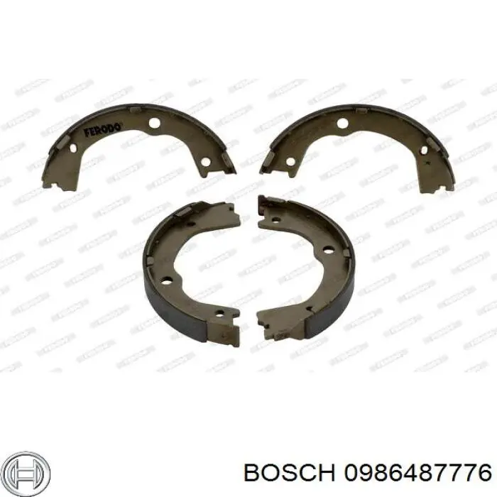 Колодки ручника 0986487776 Bosch
