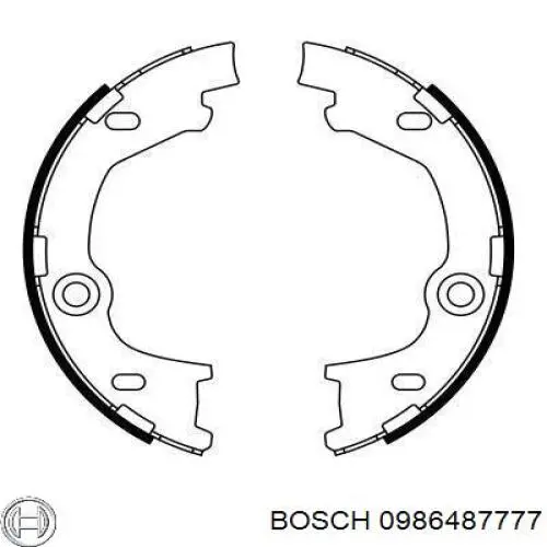 Колодки ручника 0986487777 Bosch