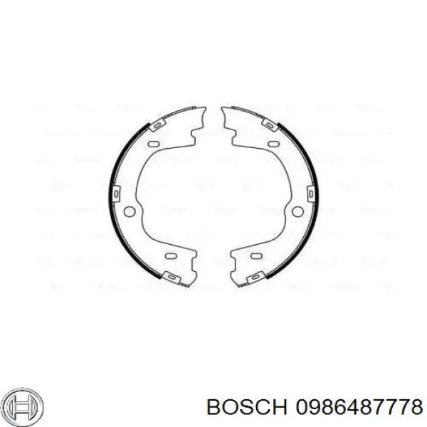 0986487778 Bosch колодки ручника/стоянкового гальма