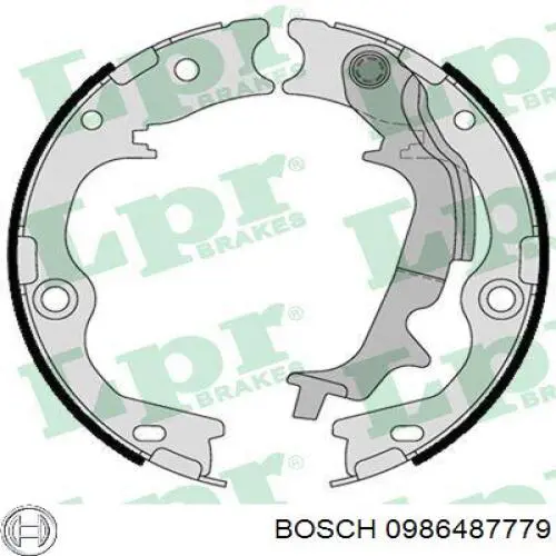 Колодки ручника/стоянкового гальма 0986487779 Bosch