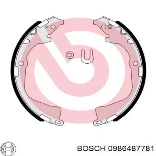 Купити 0986487781 Bosch Колодки гальмові задні, барабанні