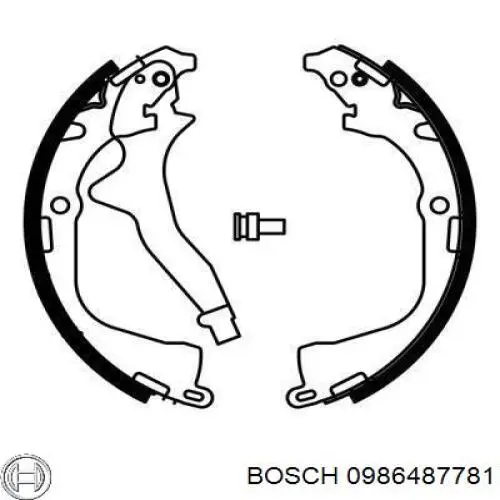 Колодки гальмові задні, барабанні 0986487781 Bosch