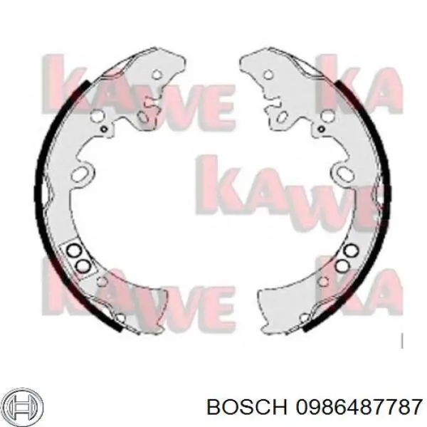 0986487787 Bosch Колодки гальмівні задні, барабанні