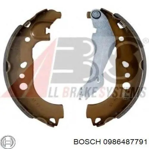 Колодки гальмові задні, барабанні 0986487791 Bosch