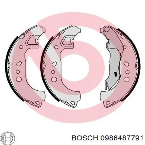 Колодки гальмові задні, барабанні 0986487791 Bosch