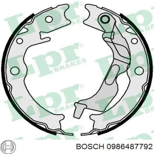 0986487792 Bosch колодки ручника/стоянкового гальма