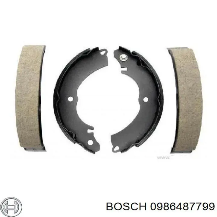 0986487799 Bosch колодки гальмові задні, барабанні