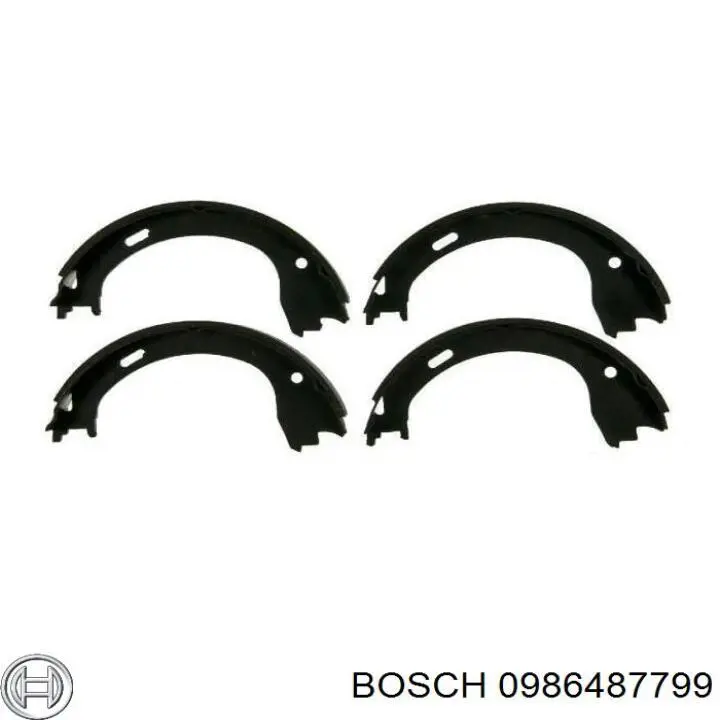 Колодки гальмові задні, барабанні 0986487799 Bosch