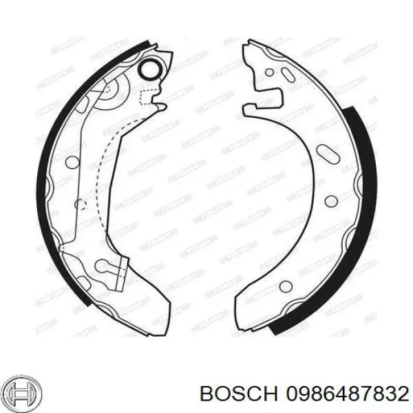 Гальма робочі задні ножні і гальмівні барабани Bosch 0986487832