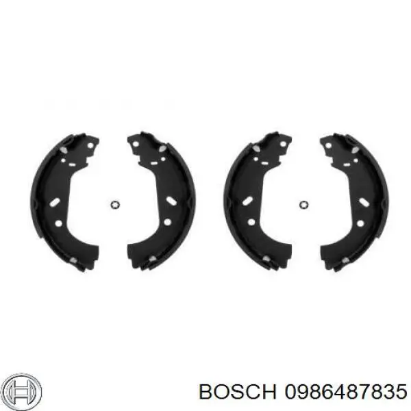 Колодки гальмові задні, барабанні 0986487835 Bosch