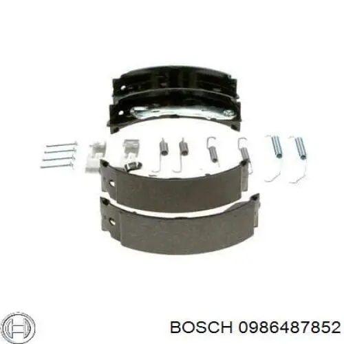 0986487852 Bosch Колодки гальмівні задні, барабанні