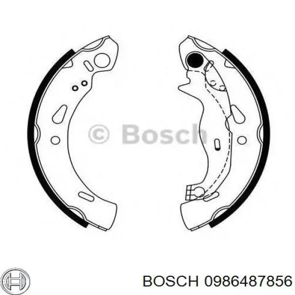 0986487856 Bosch Колодки гальмівні задні, барабанні