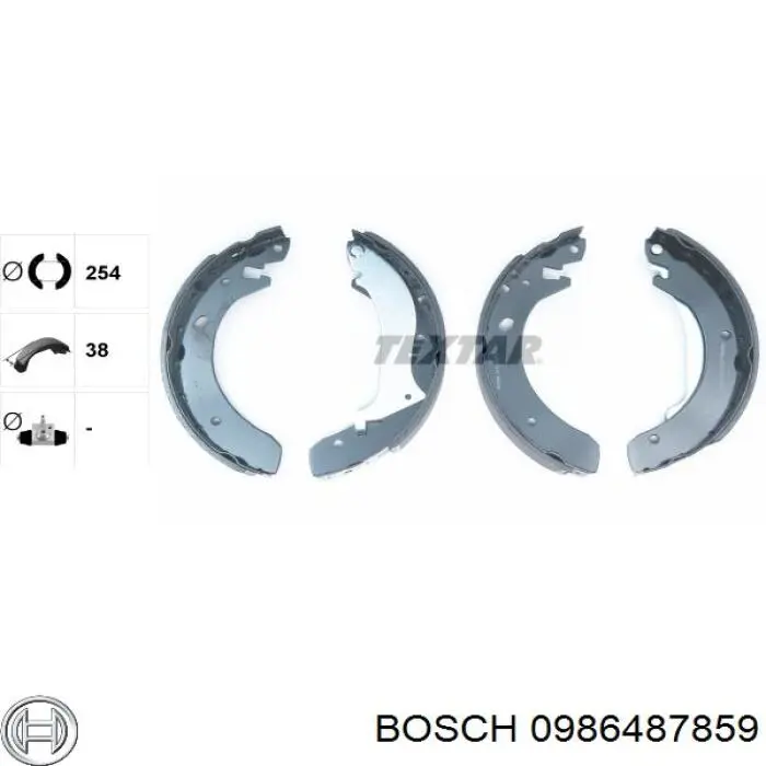 0986487859 Bosch колодки гальмові задні, барабанні