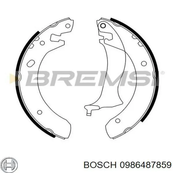 Гальма робочі задні ножні і гальмівні барабани Bosch 0986487859