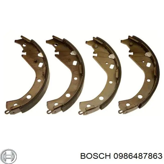 Колодки гальмові задні, барабанні 0986487863 Bosch