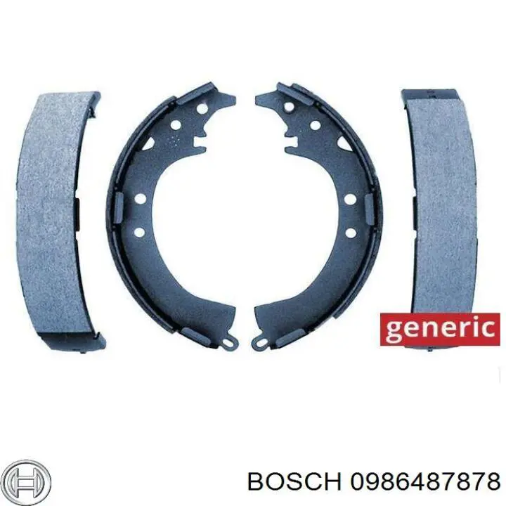 0986487878 Bosch колодки гальмові задні, барабанні