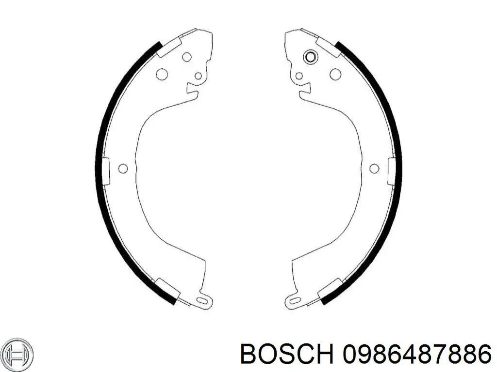 Гальма робочі задні ножні і гальмівні барабани Bosch 0986487886