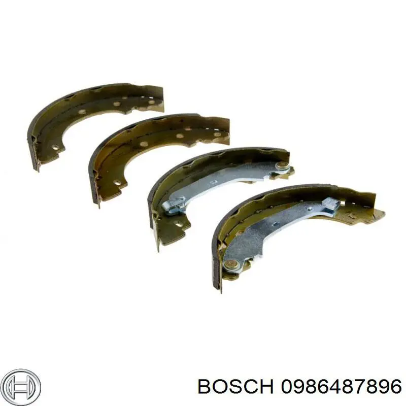 Купити 0986487896 Bosch Колодки гальмові задні, барабанні