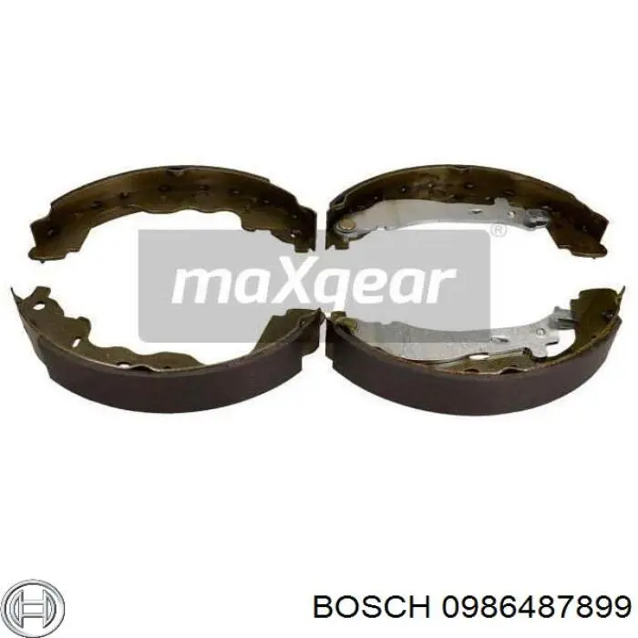 Гальма робочі задні ножні і гальмівні барабани Bosch 0986487899