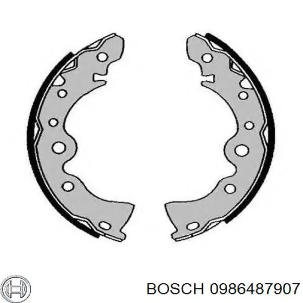 Колодки гальмові задні, барабанні 0986487907 Bosch