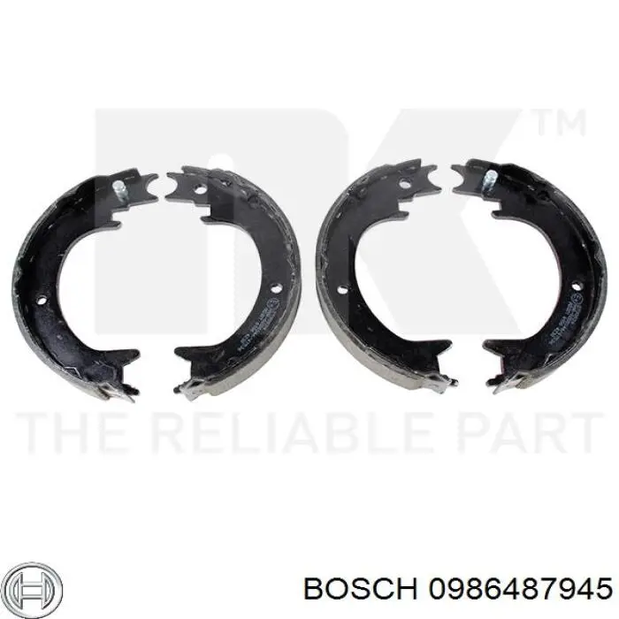 0986487945 Bosch Гальмівні колодки ручника