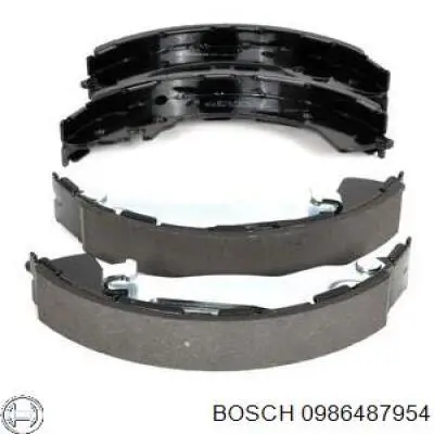 Колодки гальмові задні, барабанні 0986487954 Bosch