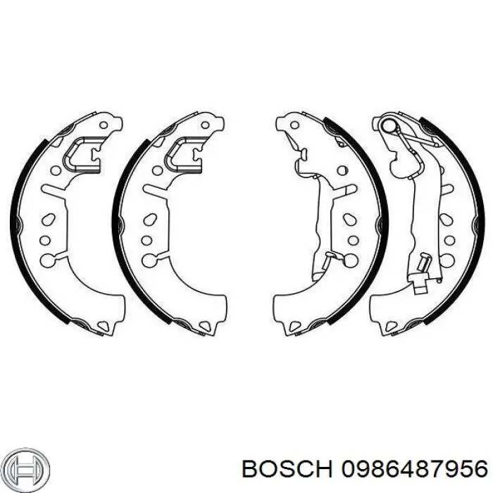 Колодки гальмові задні, барабанні 0986487956 Bosch