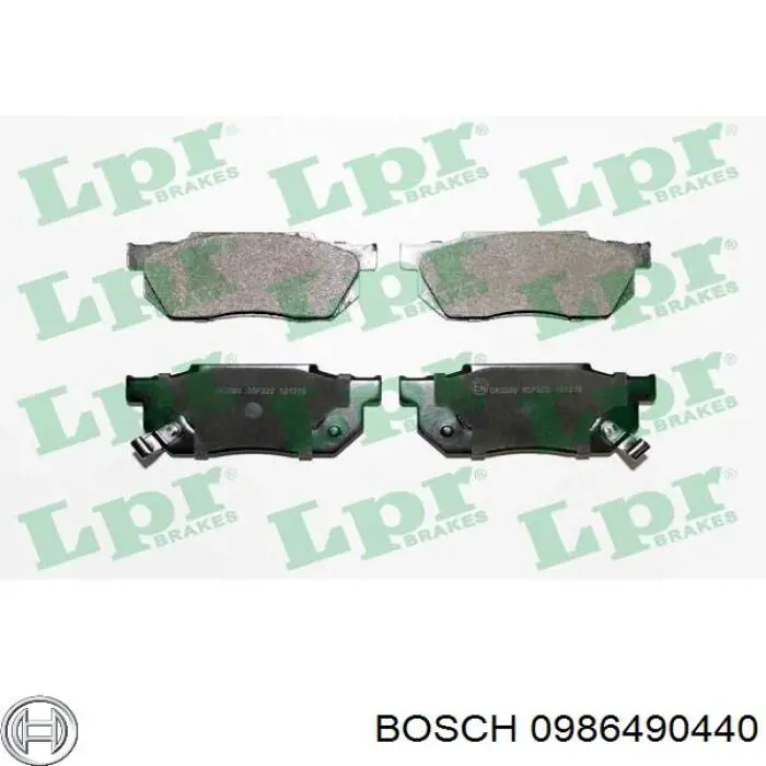 Передні тормозні колодки 0986490440 Bosch