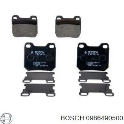 Задні гальмівні колодки 0986490500 Bosch