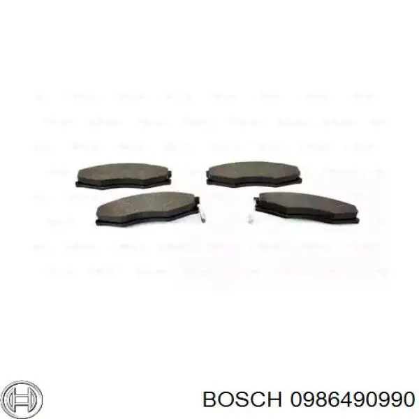 Передні тормозні колодки 0986490990 Bosch