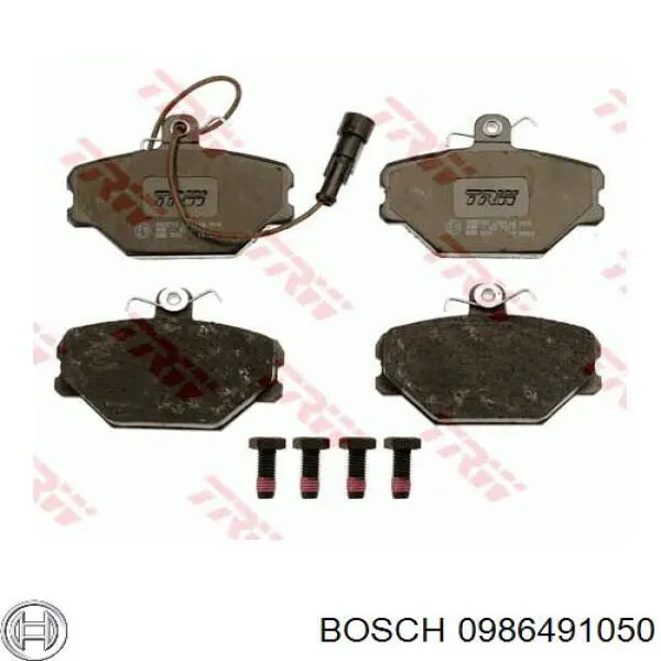 Купити 0986491050 Bosch Колодки гальмівні передні, дискові