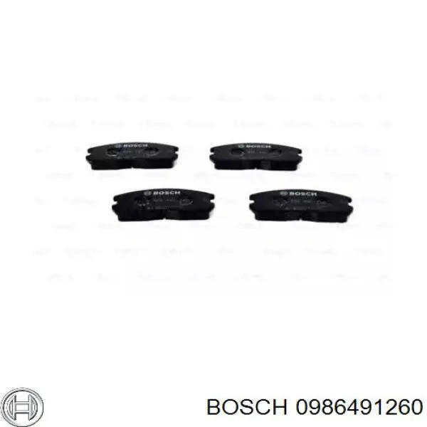 Передні тормозні колодки 0986491260 Bosch