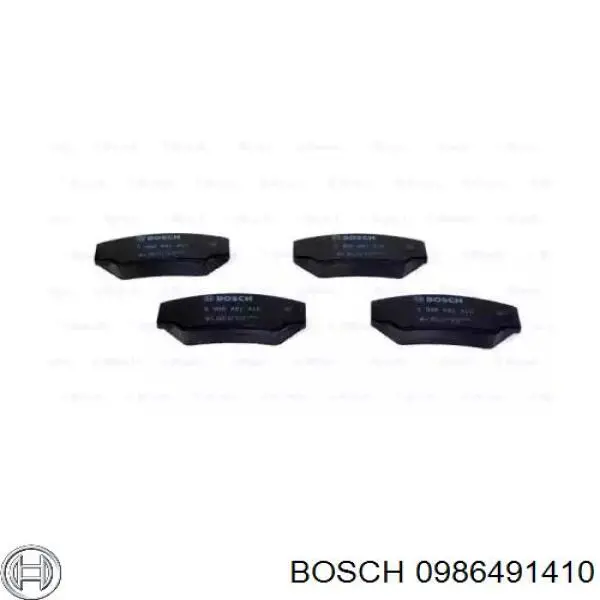0986491410 Bosch колодки гальмівні передні, дискові