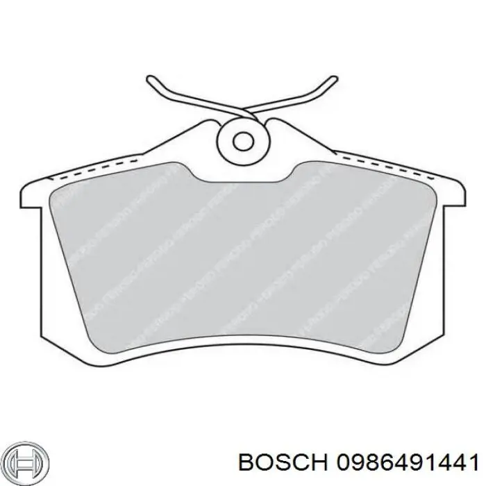 Задні гальмівні колодки 0986491441 Bosch