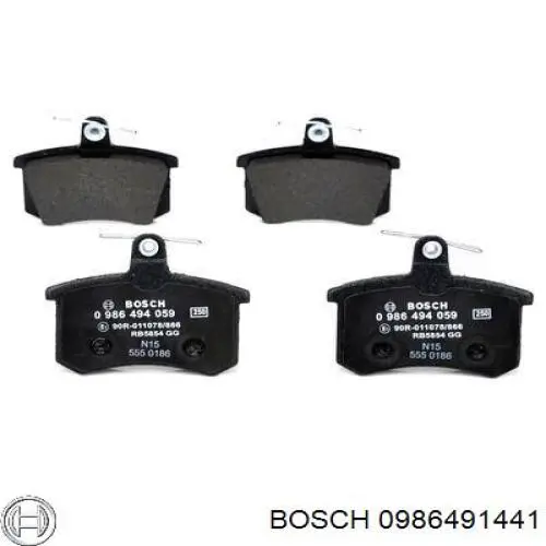 Колодки гальмові задні, дискові 0986491441 Bosch