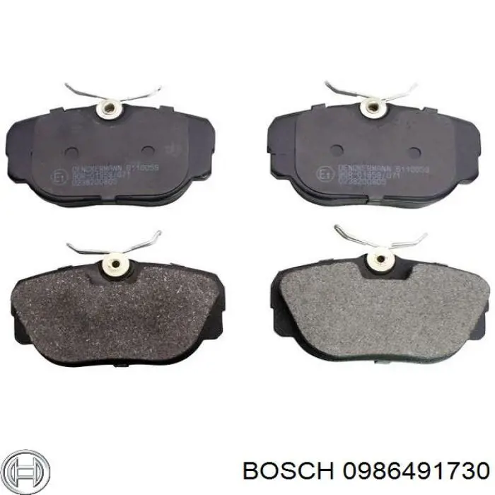 0986491730 Bosch колодки гальмівні передні, дискові