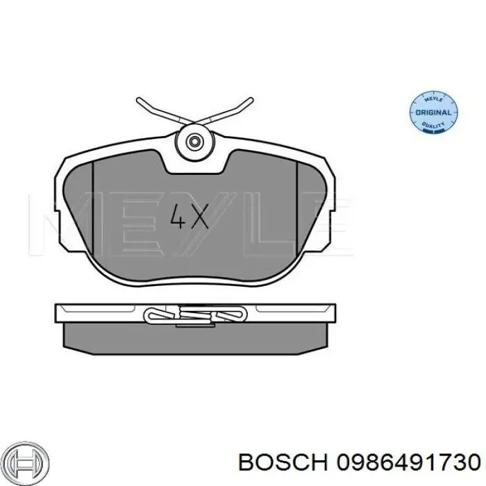 Передні тормозні колодки 0986491730 Bosch