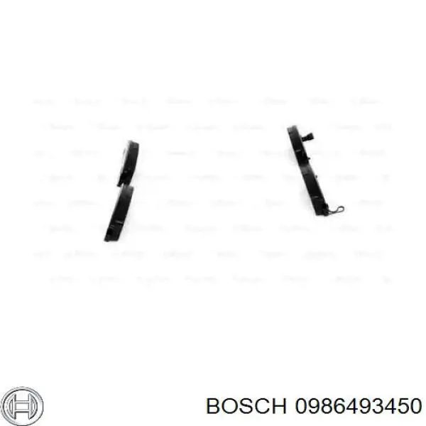 0986493450 Bosch колодки гальмівні передні, дискові