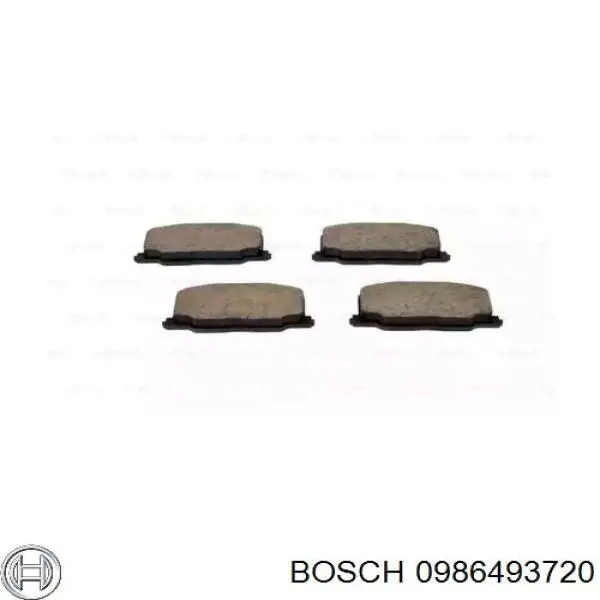 Колодки гальмівні передні, дискові 0986493720 Bosch