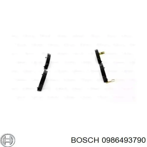 Колодки гальмівні передні, дискові 0986493790 Bosch