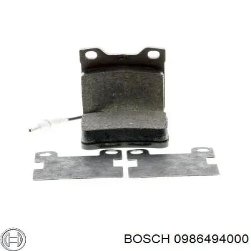 0986494000 Bosch колодки гальмові задні, дискові