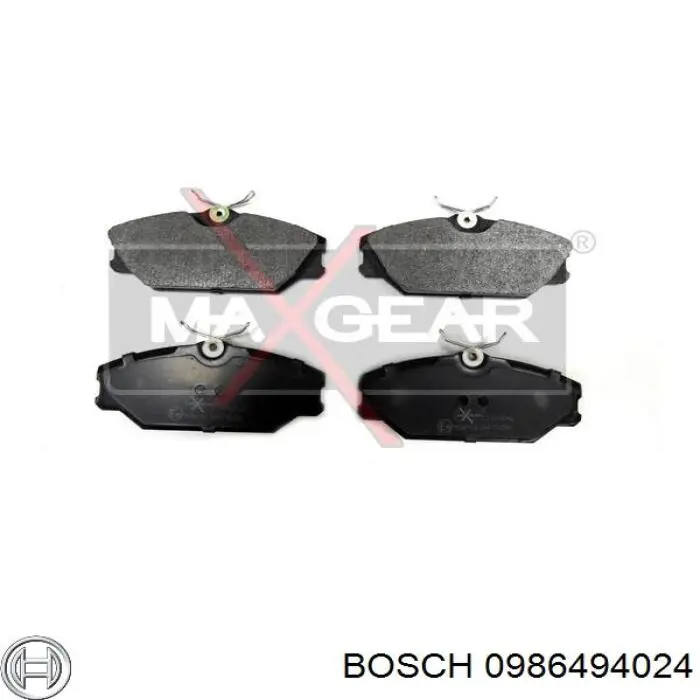 0986494024 Bosch колодки гальмівні передні, дискові